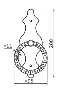 Ручка-кольцо РК-95 мод.1 черный (Балаково) DOMART; 11614909